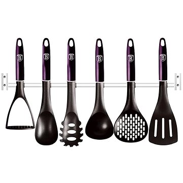 

BERLINGERHAUS Kuchyňské náčiní s nástěnným držákem 7 ks Purple Eclipse Collection