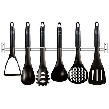 

BERLINGERHAUS Kuchyňské náčiní s nástěnným držákem 7 ks Royal Black Collection