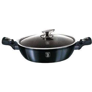 

BERLINGERHAUS Pekáč kulatý s mramorovým povrchem a poklicí 24 cm Metallic Line Aquamarine Edition