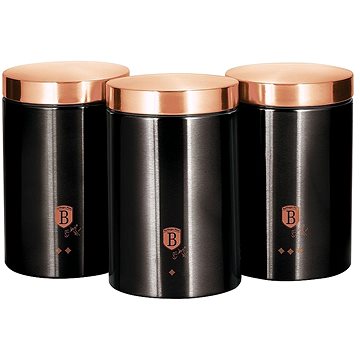 

BERLINGERHAUS Dóza na potraviny sada 3 ks Black Rose Collection
