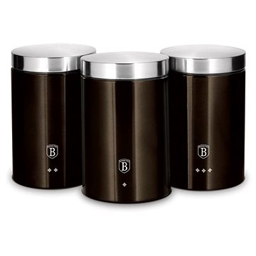 

BERLINGERHAUS Dóza na potraviny sada 3 ks Shiny Black Collection