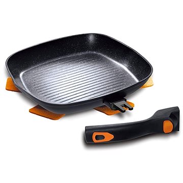 

BERLINGERHAUS Pánev grilovací s odnímatelnou rukojetí 28 cm Granit Diamond Line