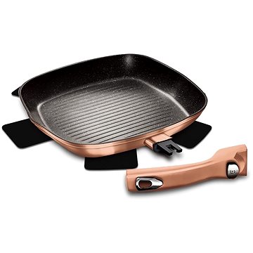 

BERLINGERHAUS Pánev grilovací s odnímatelnou rukojetí 28 cm Rosegold Metallic Line