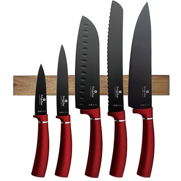 

BERLINGERHAUS Sada nožů s magnetickým držákem 6 ks Burgundy Metallic Line
