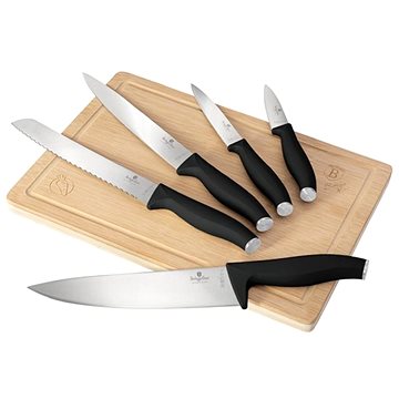 

BERLINGERHAUS Sada nožů s prkénkem 6 ks Matte Black Collection