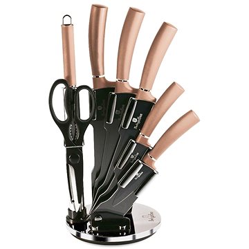 

BERLINGERHAUS Sada nožů ve stojanu 8 ks Rosegold Metallic Line