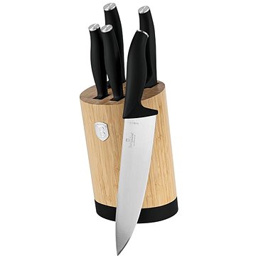 

BerlingerHaus Matte Black Collection Sada nožů se stojanem BAMBOO 6 ks kulatý BH-2753