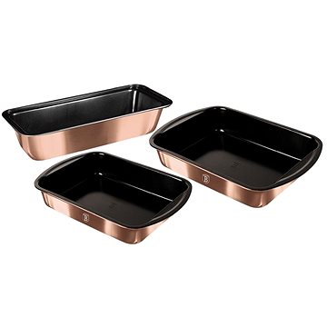 

BERLINGERHAUS Sada pečících plechů s mramorovým povrchem 3 ks Rosegold Metallic Line