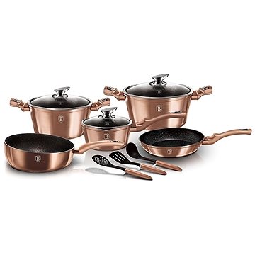 

BerlingerHaus Sada nádobí Rosegold Metallic Line 11ks BH-6160