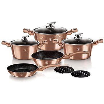 

BerlingerHaus Sada nádobí Rosegold Metallic Line 10ks BH-1220N