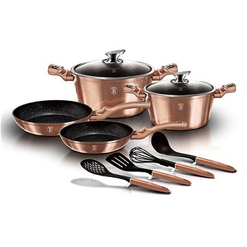 

BerlingerHaus Sada nádobí Rosegold Metallic Line 6+4ks