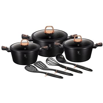 

BerlingerHaus Sada hrnců 10ks Black Rose Collection BH-6154