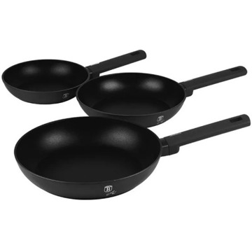 

BerlingerHaus Matte Black Collection Sada pánví 3 ks s titanovým povrchem