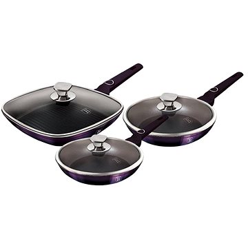 

Berlingerhaus Pánev s titanovým povrchem a poklicemi, 6 ks, Purple Eclipse Collection