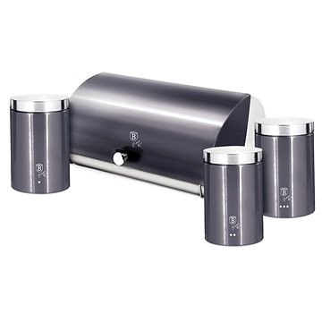 

BERLINGERHAUS Chlebník a sada dóz 4 ks Carbon PRO Line