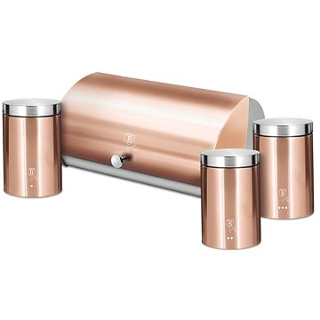

BERLINGERHAUS Chlebník a sada dóz 4 ks Rosegold Metallic Line
