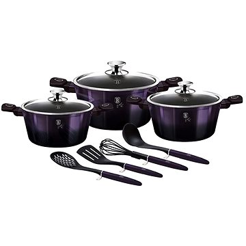 

BERLINGERHAUS Sada nádobí s titanovým povrchem 10 ks Purple Eclipse Collection II