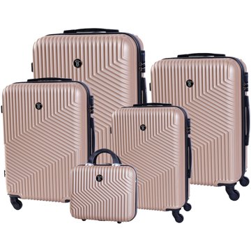 

BERTOO Cestovní kufr Milano - champagne set 5 v 1