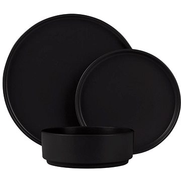 

BERLINGERHAUS Jídelní sada talířů Matte Black Collection 18 ks