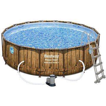 

BESTWAY Bazén s konstrukcí Power Steel Wood Swim Vista 4,88 × 1,22m
