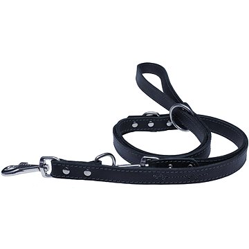 

Bafpet Přepínací kožené vodítko EKG - Černá, 25mm × 240cm, 07306E