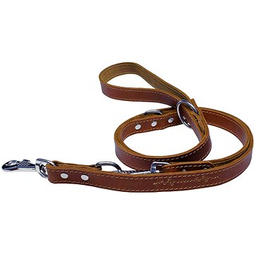 

Bafpet Přepínací kožené vodítko EKG - Přírodní, 25mm × 240cm, 07306E