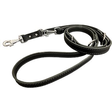

Bafpet Přepínací kožené vodítko HERRY - Černá, 22mm × 240cm, 07306