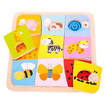 

Bigjigs Toys Vkládací puzzle 9 zvířátek