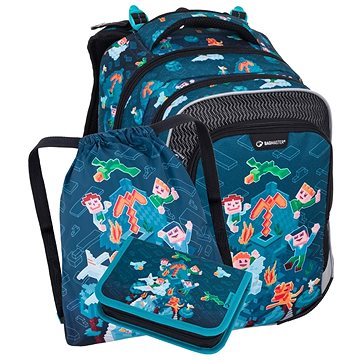 

BAGMASTER LUMI 24 E malý školní set pro prvňáčky – kostičkový svět