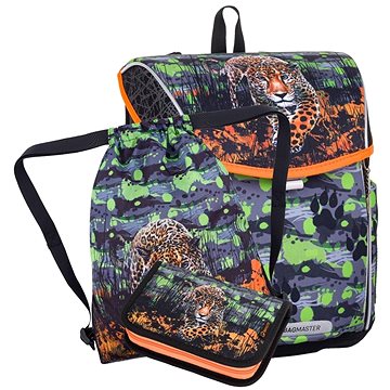 BAGMASTER PRIM 24 B malý školní set pro prvňáčky – levhart