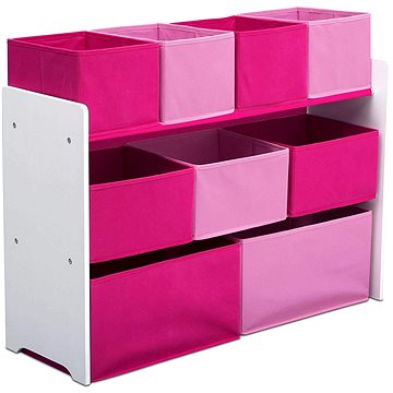 

bHome Organizér na hračky bílo-růžový
