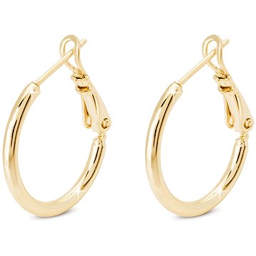 

Biju Pozlacené náušnice 14K, lesklý kroužek, průměr 4 cm 1002892