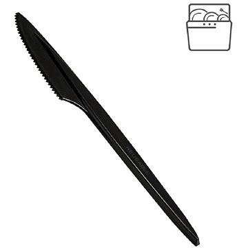 

Bittner Nůž plastový 18 cm černý znovupoužitelný, 100 ks