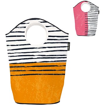 

Butter Kings Koš na prádlo black stripes in colours 60 l