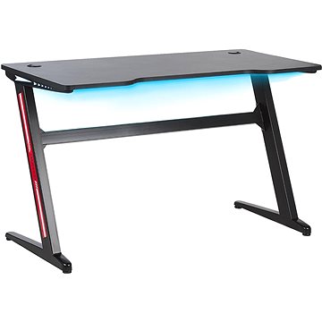 Herní stůl RGB LED 120×60 cm černý DARFUR , 250391