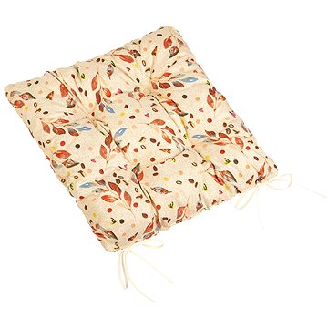 

BELLATEX Sedák BERTA 41/607 prošívaný 40 × 40 cm, barevné lístečky