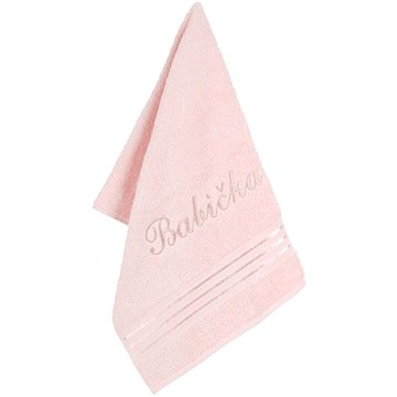 

BELLATEX s.r.o. Froté ručník 50×100 Linie L/719 růžová s výšivkou Babička