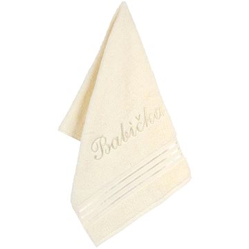 

BELLATEX s.r.o. Froté ručník 50×100 Linie L/712 vanilková s výšivkou Babička