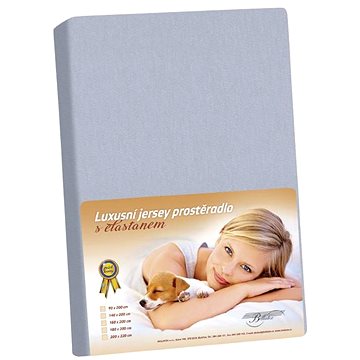 

BELLATEX KL4 Prostěradlo Jersey s elastanem 180 × 200, světle šedé