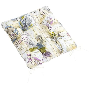 

BELLATEX Sedák EMA 41/558 prošívaný 40 × 40 cm, Zahrada lila