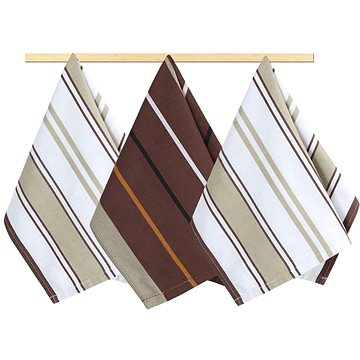 

Bellatex Sada 3 kusů - 50 × 70 cm - proužek - hnědo-béžový