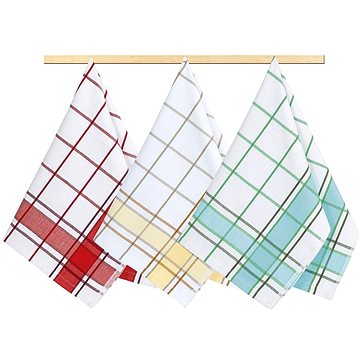 

Bellatex Sada 3 kusů - 50 × 70 cm - kostka - tyrkys, žlutá, červená