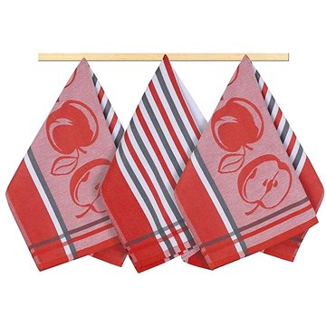 

Bellatex Sada 3 kusů - 50 × 70 cm - ovoce - červenošedé