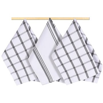 

Bellatex Sada 3 kusů - 50 × 70 cm - káro šedé