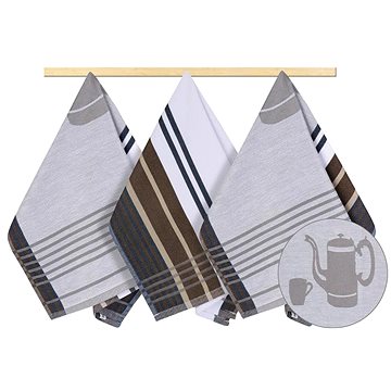 

Bellatex Sada 3 kusů - 50 × 70 cm - šedá konvička
