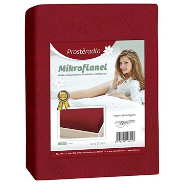

Bellatex Mikroflanel - 90 × 200 cm - vínová
