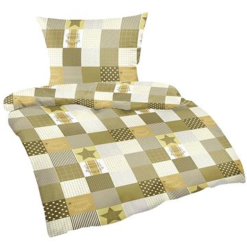 

Bellatex Krepové - 140 × 200, 70 × 90 cm - patchwork hnědý