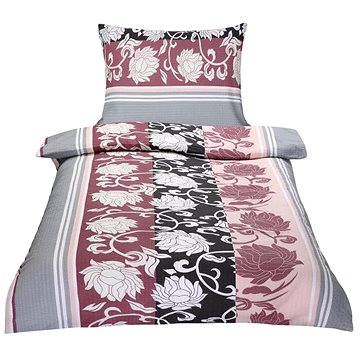 

Bellatex Krepové - 140 × 200, 70 × 90 cm - šedorůžová pivoňka