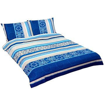 

Bellatex Krepové na dvoudeku - 1x 200 × 200, 2ks 70 × 90 cm - modrý orient