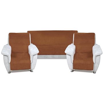 

Bellatex KIRA PLUS 2+1 - 150 × 200 cm + 2x 65 × 150 cm - hnědá/ světle béžová